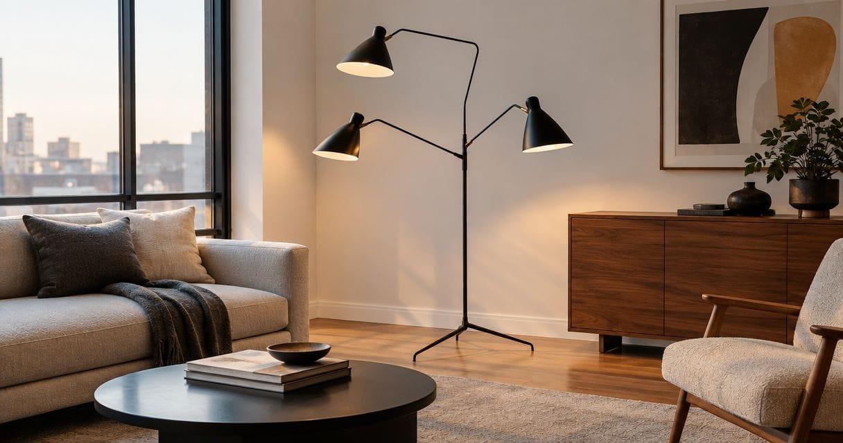 Hoeveel kost een replica van een Serge Mouille-vloerlamp?